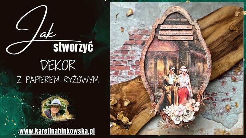 Dekor Ścienny z Grafikami Digi na Papierze Ryżowym krok po kroku, ,mixedmedia, tutorial ,