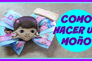 Como Hacer Un Mono Rehilete Con Doble Liston (Pinwheel Hair Bow)