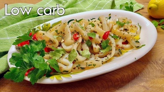 Простые закуски с рыбными консервами и маринованные кальмары / Низкоуглеводные рецепты #lowcarb