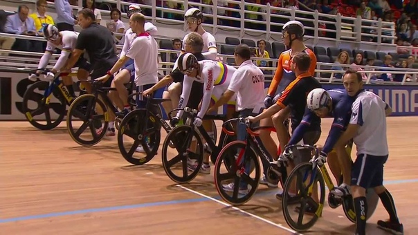 Mens Keirin Finals Heat 2 2014 Track World Championships, Cali,