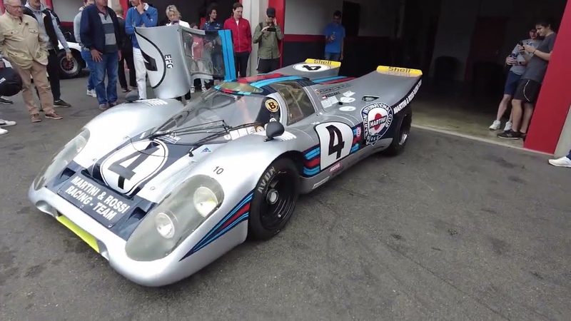 RACING LEGENDS FIRING UP Porsche 917 K SPITTING FLAMES, Ferrari 512 M, ford GT40