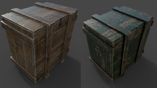 3dsmax Substance Painter   Wooden case