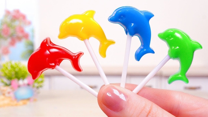 Baby Shark Lollipop Sweet Miniature Colorful Baby Shark Lollipop Candy Making, Mini