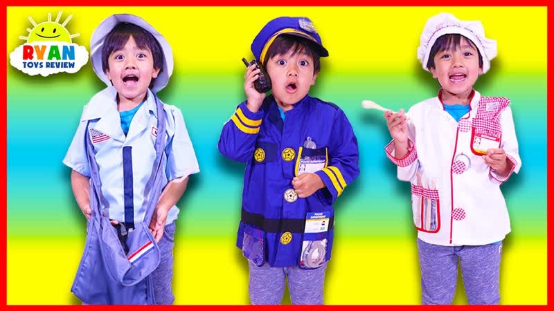 Ryan Pretend Play Jobs teaching fun Professions for