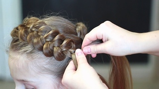 Красивая #Прическа для девочек / корзинка / #прически на длинные волосы /  #braids for girls