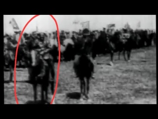 Н. Махно на коне . Видеозапись 1919 года