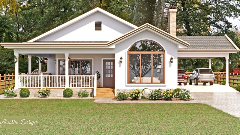 Lovely House Design With Floor Plan, 3 Bedroom With 2 Car Carport, Small Yet Elegant