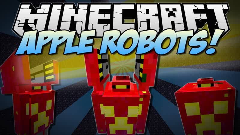 Minecraft, APPLE ROBOTS ( Battle Robots made with Apples ), Mod