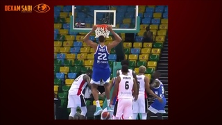 Edy Tavares Quebra tabela Basket no jogo Cabo Verde vs Angola - Dexam Sabi cv