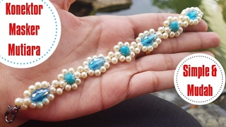 Diy konektor masker mutiara terbaru simple dan cantik // pearl mask adapter