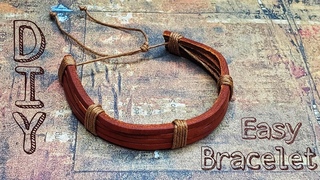 Easy DIY Bracelet / DIY Adjustable Leather Bracelet / Handmade Jewelry
