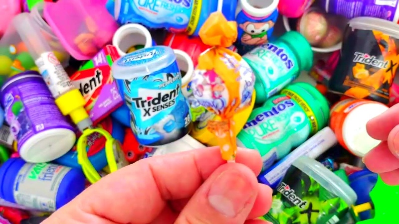 So many Lots of Candies Very Yummy Candy with Fant Flyer, ASMR. Toys and candy. SWEET