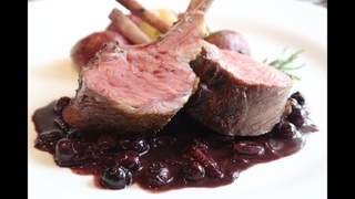 Rack of Lamb with Blueberry Beurre Rouge - Easter Lamb Roasted with Blueberries