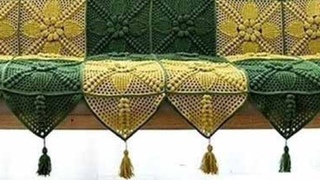ВЯЗАНИЕ  КАЙМЫ ДЛЯ ПОКРЫВАЛА НА ДИВАН КРЮЧКОМ