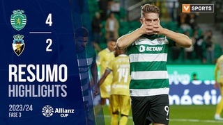 Resumo: Sporting 4-2 Farense (Taa da Liga 23/24 - Fase 3 - Jornada 2)