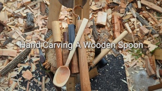 Hand Carving A Wooden Spoon - Full Length
