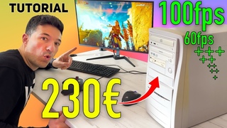 MONTO PC de 230  para JUGAR a TODO BIEN y lo regalo por sorpresa | TUTORIAL Sleeper PC