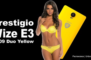 Prestigio MultiPhone Wize E3 3509 Duo Yellow Распаковка Желтый смартфон Престижио Вайз Е3