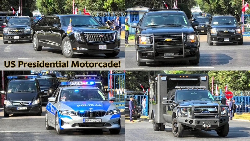 US Secret Service MASSIVE Presidential Motorcade Beasts, Suburbans