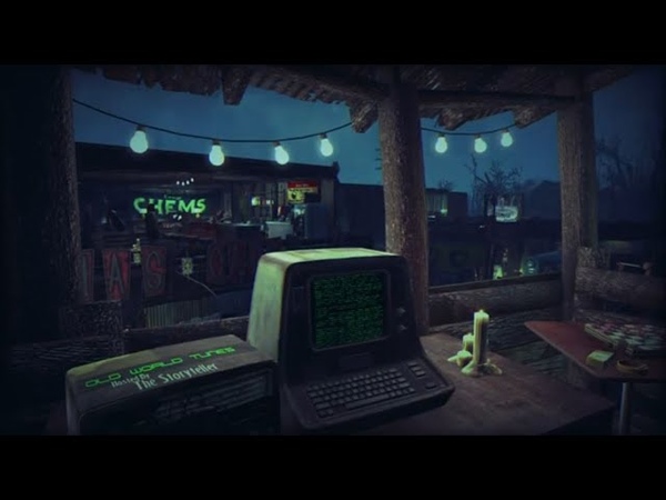 10 Hours of a Fallout 4 Thunderstorm a Glass of Whiskey and Smooth Jazz ASMR, Sleep, Study,