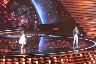Anita Simoncini and Michele Perniola from San Marino rehearse ’Chain Of Lights’
