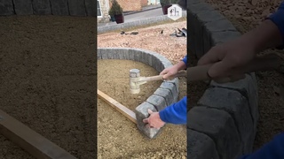 Man Perfectly Lays Stones for Front Door Step #Shorts #Stones #Tips #Construction