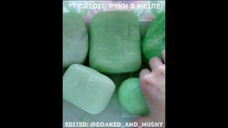 Soaked and Mushy Soap ASMR | 💚 Green Soap Compilation