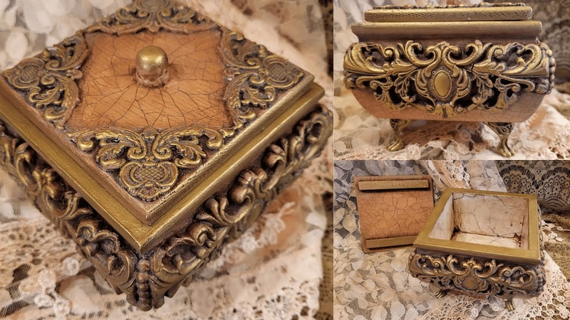 Vintage Pink Gold Small Box,