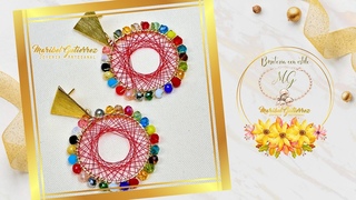 ARETES WITZY | Aretes en Alambrismo Tejidos con  Hilo. (Hilorama)