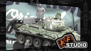 Т-34/76 УЗТМ - нанесение зимнего камуфляжа [2]