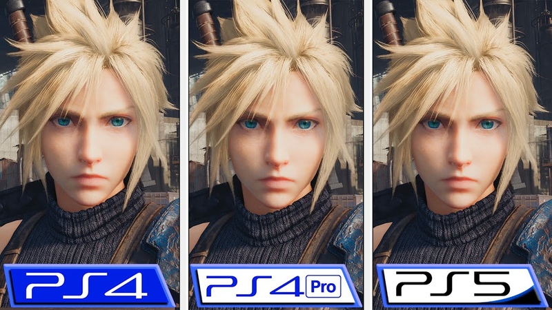 Final Fantasy VII REMAKE, PS5 PS4 Pro PS4, Graphics Comparison