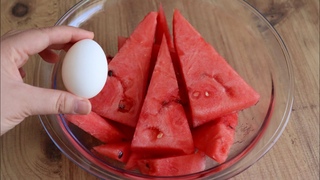 💯 Karpuz ve Yumurtayı birlikte deneyin. 😱 Aşırı Lezzetli ve Şaşırtıcı. 🍉