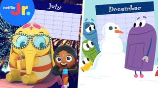 '12 Months Make a Year' Calendar Song for Kids  | Netflix Jr Jams
