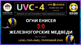 Огни Енисея - Железногорские медведи, UVC-4 (Mixt), LEVEL (ТОР+ONE), Групповой этап