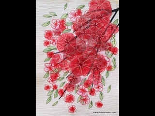 Thread Sketching in Action No 71 -  Blossom,  the Harbinger of Spring