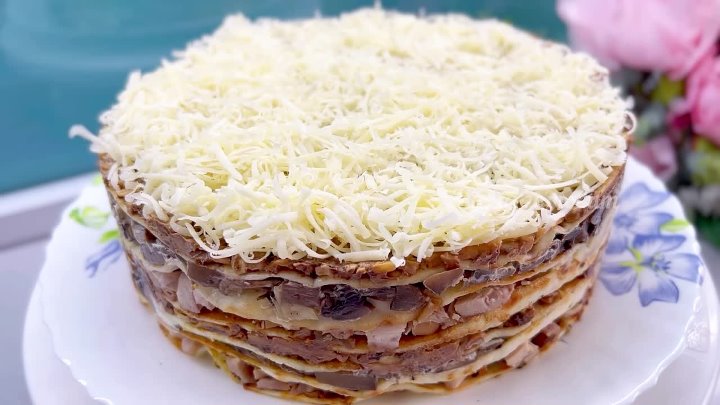 Сочный, нежный и очень вкусный закусочный торт на основе из