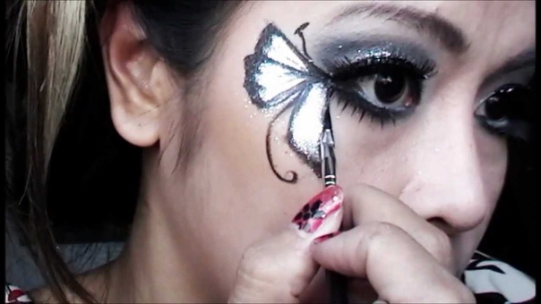 Glitter Ice butterfly fairy makeup tutorial (