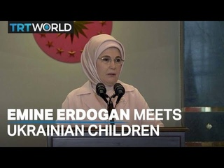 Turkish First Lady meets with Ukrainian children