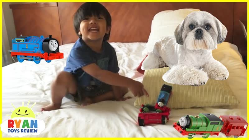 Ryan Plays with Thomas Friends Toy Trains for