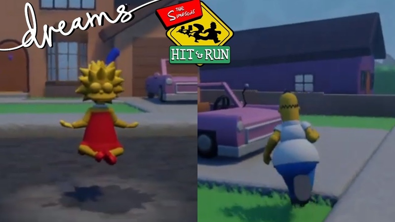 Very Impressive Simpsons Hit Run Remake Made In Dreams, ( Dreams