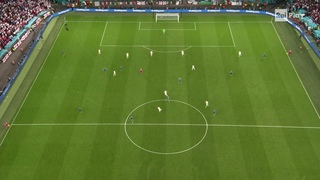 Euro-2020. Final. Italy - England (2nd half). Tactical camera