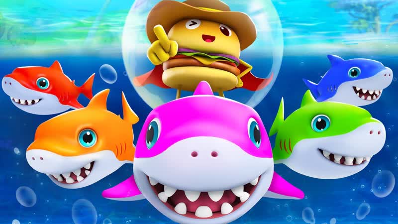 Baby Shark and Hamburger, Baby Shark Dance, Kids Cartoon, for Kids, Stories for Kids, Baby