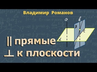 ПАРАЛЛЕЛЬНЫЕ ПРЯМЫЕ перпендикулярные к плоскости 10 класс