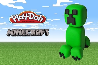 Play Doh Minecraft Creeper - How to make Creeper with Playdoh