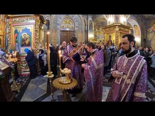 На великой вечерне была совершена лития с чином освящения хлебов, пшеницы, вина и елея. г.