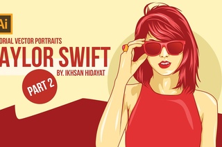 Tutorial Vector Portraits - Taylor Swift Part.2 - Adobe Illustrator