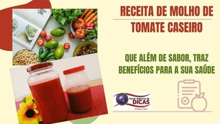 RECEITA I MOLHO DE TOMATE CASEIRO NATURAL