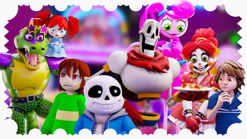 Glamrock Baby meets papyrus FNAF and UNDERTALE