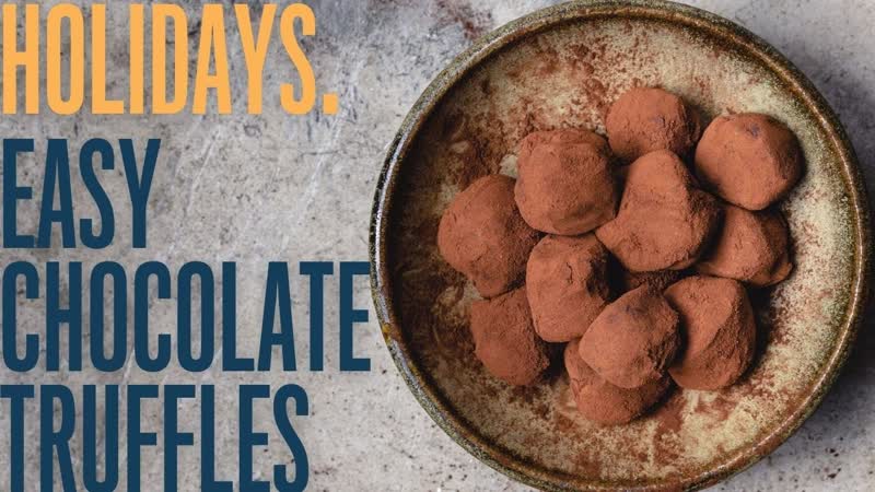 Easy dark chocolate truffles to make at home for special