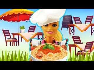 Puppen Video mit Barbie. Barbie eröffnet ein Café.Spiel Ideen für Kinder